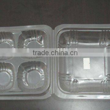 PET plastic blister container with lid for food