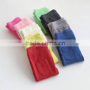 3856 Candy color children high waist cotton thick winter pantyhose