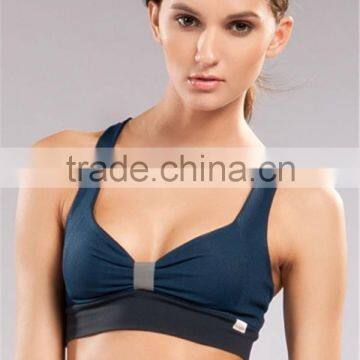 2015 fashion Navy plain sports yoga bra sale at cheap price