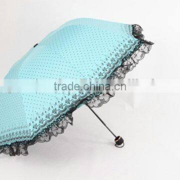 girls 3 fold umbrella chinese full color printing fold umbrella ladies leopard grain plastic umbrella