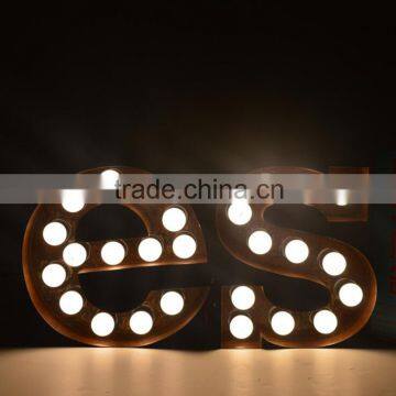 LED 3D Light Alphabet Letter Sign Punching Holes Marquee Letter