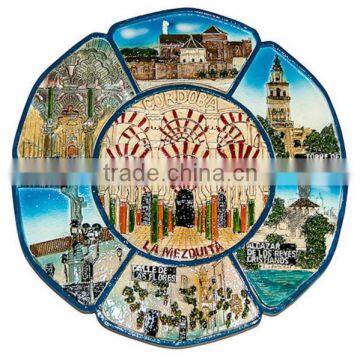 resin custom souvenir 3D plate Spain. Spain. Cordoba Attractions (Diameter 22 cm)