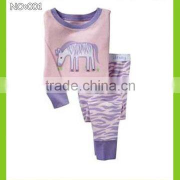 2015 kids pajamas baby pyjamas children sleepwear boys pijamas girls nightwear animal design 100% cotton long sleeve