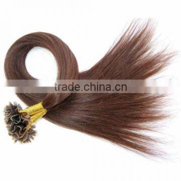 Factory wholesale price pre-bonded remy virgin human flat tip hair extension of female