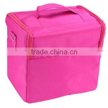 Functional Folded Travel Plain Canvas Cosmetic Bag