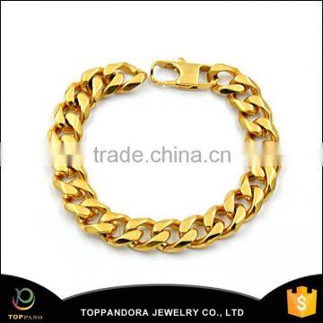 Wholesale Costume Jewelry From China gold plating Stainless Steel Chain Bracelet