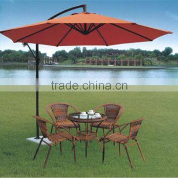 Garden Table and Chair with umbrella ,PE Rattan Garden sofa