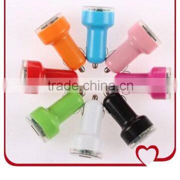 Colorful Micro Auto Universal Dual 2 Port USB Car Charger For iPhone iPad iPod 3.1A Mini Car Charger Adapter / Cigar Socket