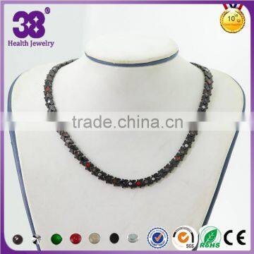 2016 titanium black designed necklace jewelry bio health necklace jewelry