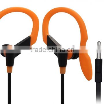 In-ear earhook earphones 3.5mm jack sport wired earhook earphones