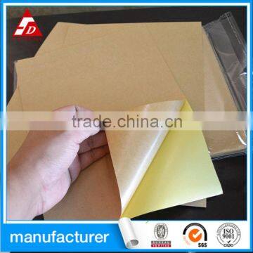 CUSTOM BROWN KRAFT PAPER SELF ADHESIVE PAPER SELF ADHESIVE STICKER PAPER