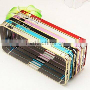 gift promotion, aluminum phone border for iPhone 5 5s 6 plus, with gold edge