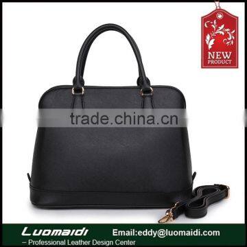 Hot selling! high quality handmade genuine saffiano leather handbag for ladies,shoulder bag for women from Guangzhou China