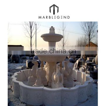 Outdoor villa garden design marble stone outdoor horse water fountain