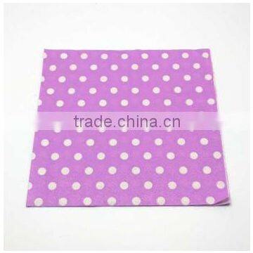 disposable purple square dot party paper napkin