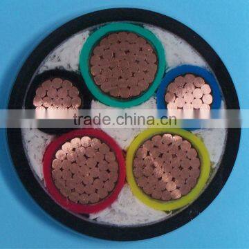 xlpe power cable3+1cu/xlpe/steel wire/pvc)