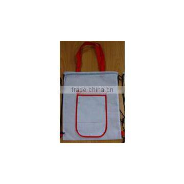 Non-woven drawstring folded bag