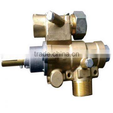 Brass safety emergency shut-off gas automatic valve with pilot port for kitchen equipment