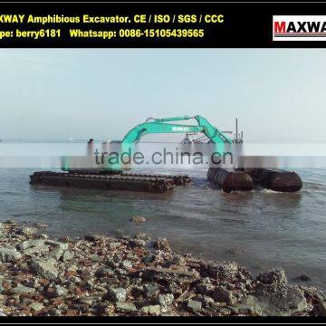 MAXWAY High Quality Sea Reclamation Amphibious Excavator , Deep Water Excavator, Float excavator , CE , ISO , Model: MAX200SD