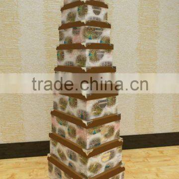 New Design Best Quality Christmas Hard Case Paper Box Kit Iron Handle