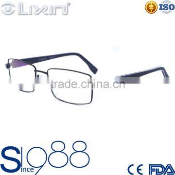 Newest Unique Modern Flex Hinge Black Full Matel Frame With double color platting italy design Optical Eyeglasses Frame