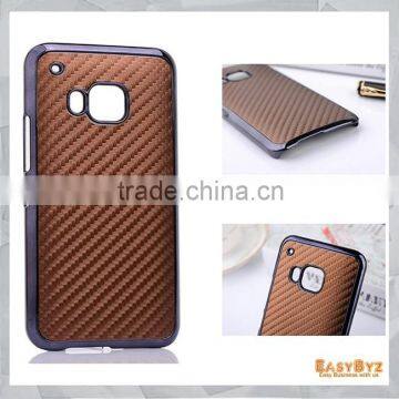 Carbon Fiber Leather Coated Plastic Case for HTC One M9