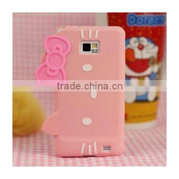 lovely funny silicone case for samsung galaxy s2