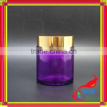 purple glass cream jar with 100g glass jar with glass jars for cosmetics