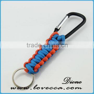 Multi-colors waves styles paracord keychain wholesale personalized keychain