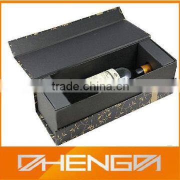 Hot!!! 2014 China Factory Manufacturer Easy Folding Paper Box For Single Wine Bottle Paper Packaging Box(ZDC14-040)