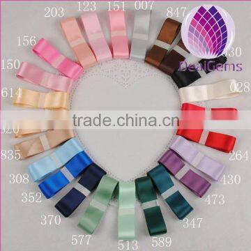 25mm width double faced 24 colors satin ribbon for jewerly making