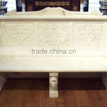 make sandstone marble garden bench with carved backed