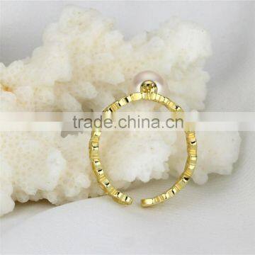 Simple Design Pearl Ring 925 Sterling Silver Ring 6mm AAA Natural Fresh Water Pearl Ring