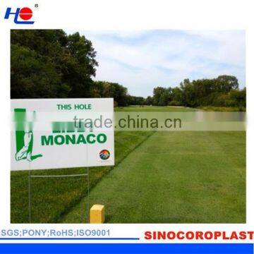 Outdoor PP Coroplast Lawn Sign with Holder