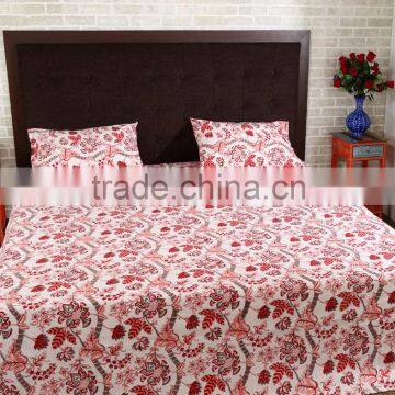 Traditional Rajasthani Floral Printed Indian Cotton fabric Jaipuri Bed Sheets Wholesale Manufacturer