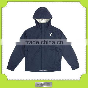 custom men's navy printed hooded nylon jackets cheap