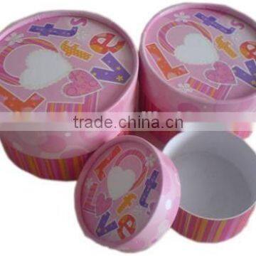 Pink paper tube with customized printing for tea/gift/food/cometic