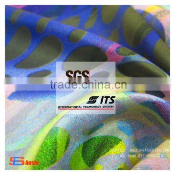 ES1020 9# Polyester satin chiffon digital printed fabric for top, underwear, dress fabric