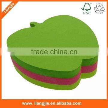 Apple Shaped Neon Paper Sticky Note Block photo-3