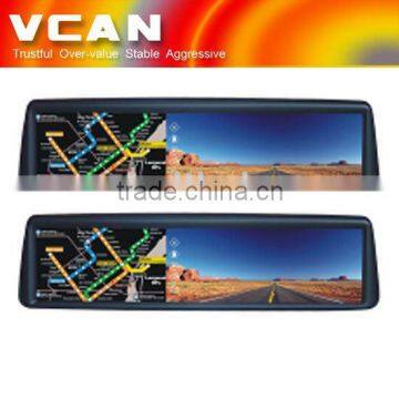 car GPS rear view mirror monitor