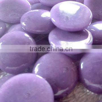 Jewels jade,dyed purple jade round cabochon