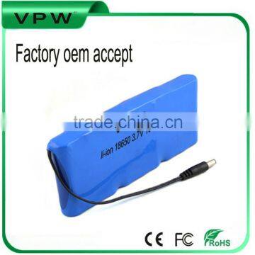 li-ion lithium battery pack 3.7v 13200mah