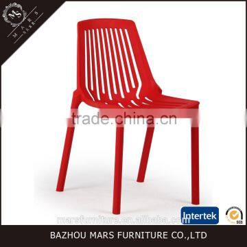 Red black high quality pp stackable plastic chair