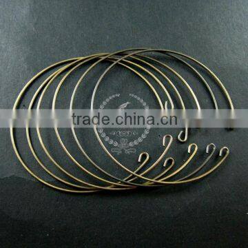 60mm diameter 1mm thick vintage style brass bronze antiqued simple wiring bracelet DIY bangle supplies 1900057