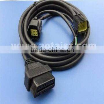 Truck kit cable Bus 6P to OBD2 Female obd cable