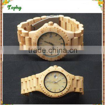 100% healthy Natural Original Water Resistant custom ladies men watch wood 2016