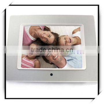 Hotsale 8 Inch LCD Wide Screen Brush Digital Photo Frame Silver