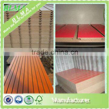 slot mdf decorative wall panel with melamine paper