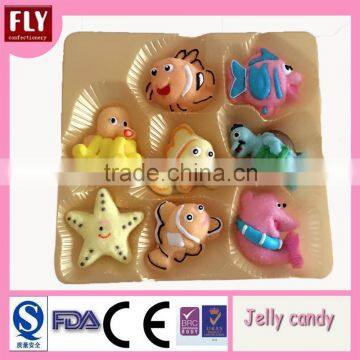 fish shape mixed flavour jelly sweet candy