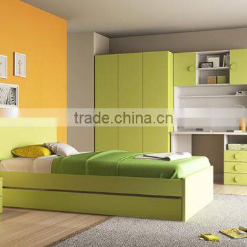 Modern Green MDF Wood metal car kids bed
